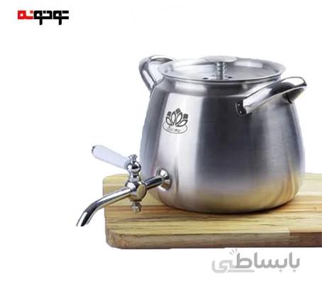 کتری تک استیل شیر دار نیلوفر کد1114