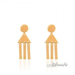 گوشواره طلا زنانه طرح هندسی کد LE658