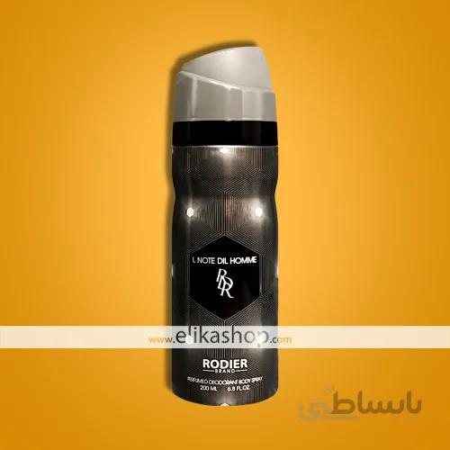اسپری بدن مردانه رودیر مدل لا نویت لهوم حجم 200 میلی لیتر ا Rodier La Note Dil Homme Body Spray