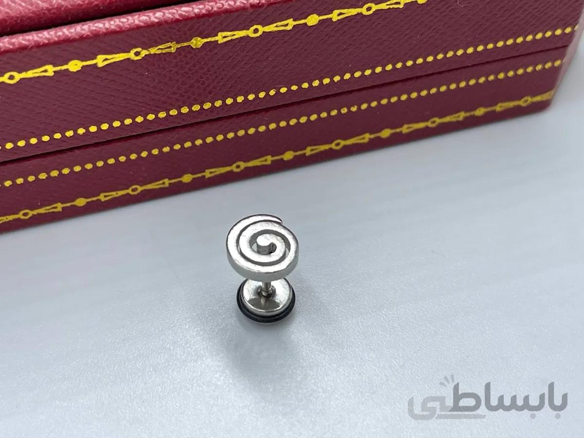پیرسینگ طرح مارپیچ نقره ای