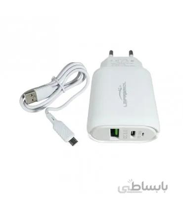 شارژر فست LAPRAMOL مدل LP-C10 به همراه کابل میکرو یو اس بی