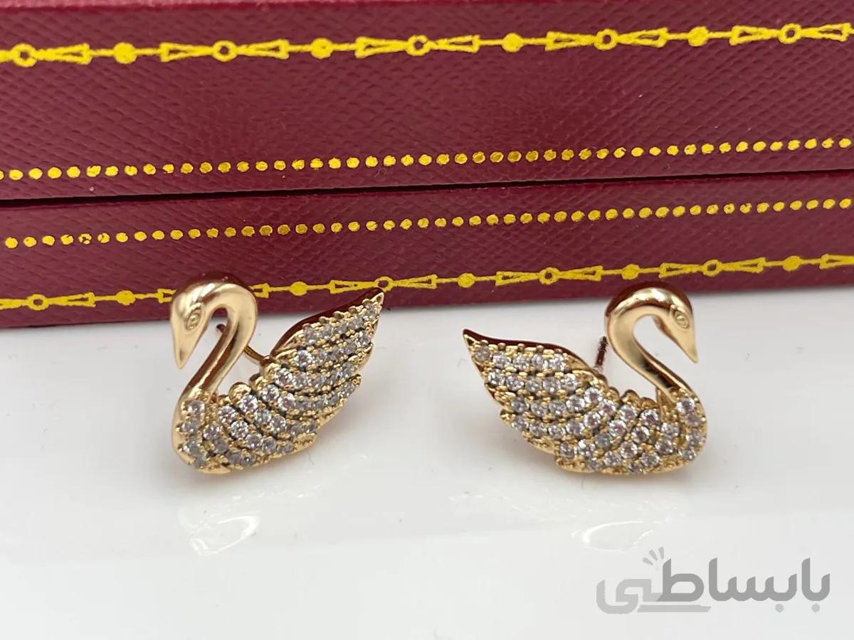 گوشواره ژوپینگ طرح قو