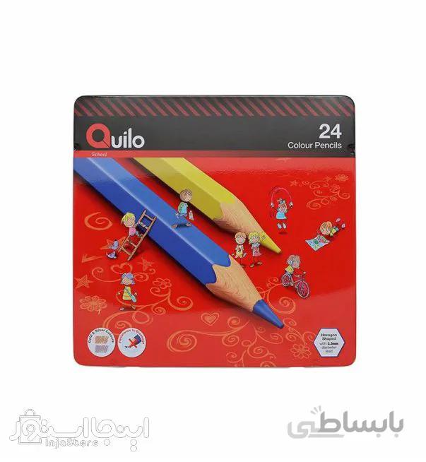 مداد رنگی فلزی ۲۴ رنگ کویلو ا -