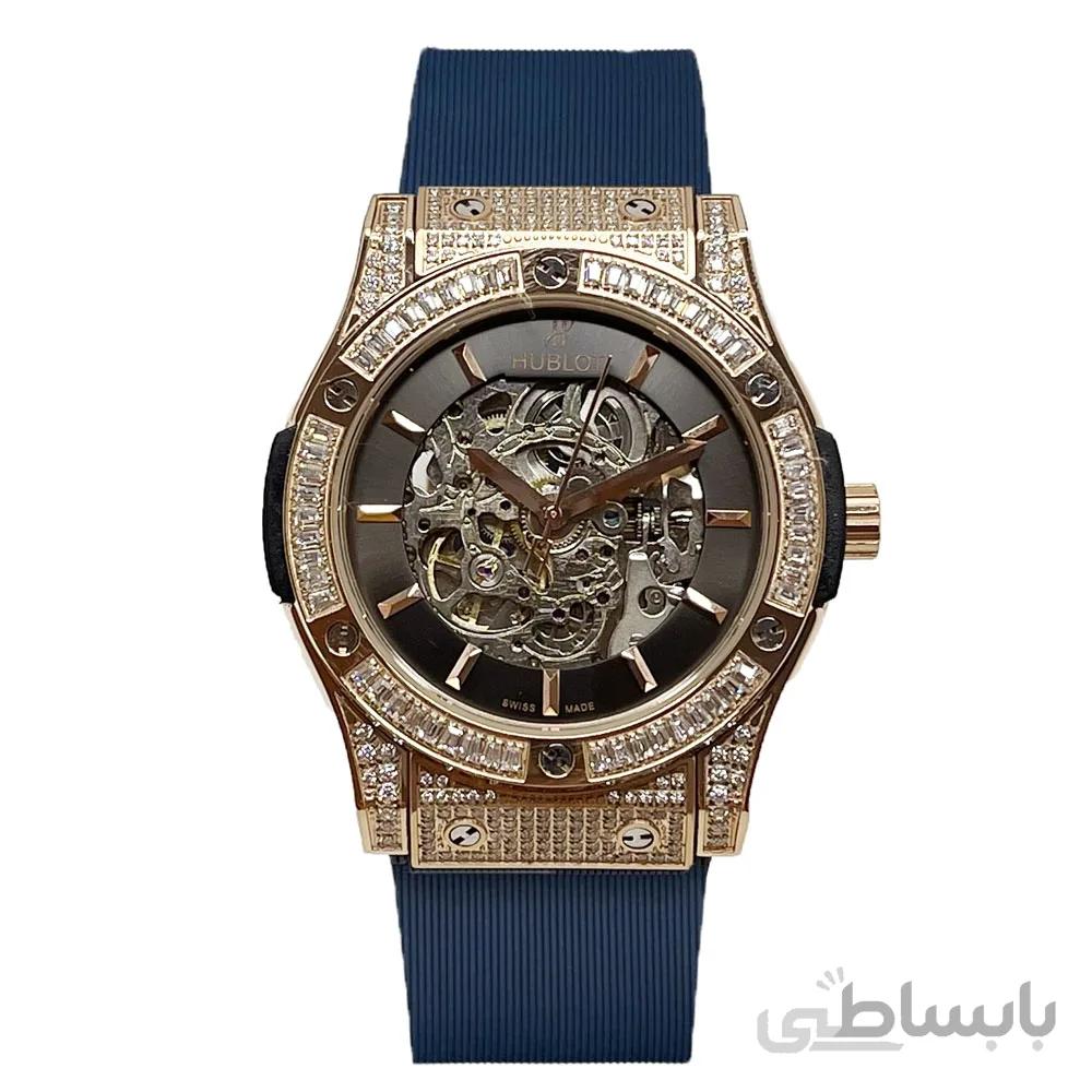 ساعت مچی مردانه هابلوت مدل Hublot Skeleton Automatic Diamonds 5156B