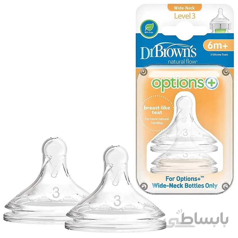 سرشیشه دو عددی آپشن پلاس 6+ کد 3201 دکتر براون Dr Brown’s