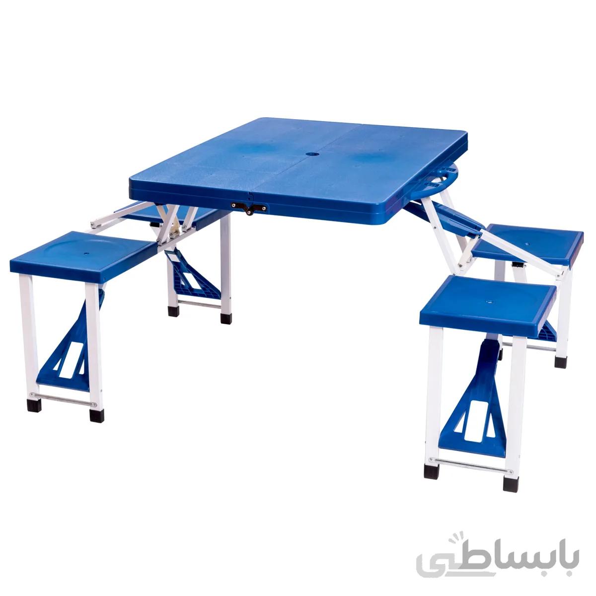 میز و صندلی ۴ نفره تاشو مسافرتی ( آبی )