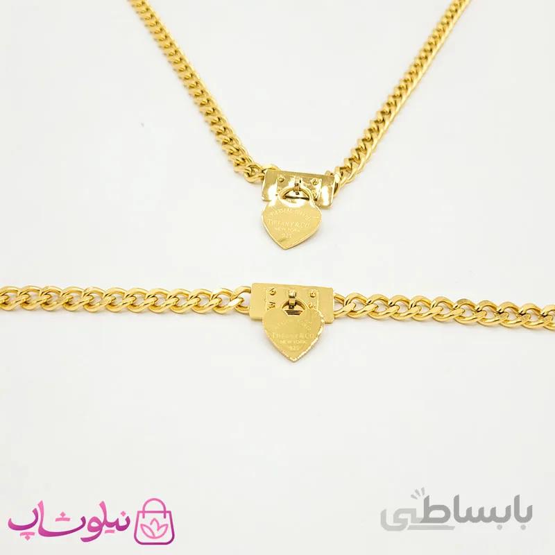 ست دستبند و گردنبند زنانه طرح تیفانی