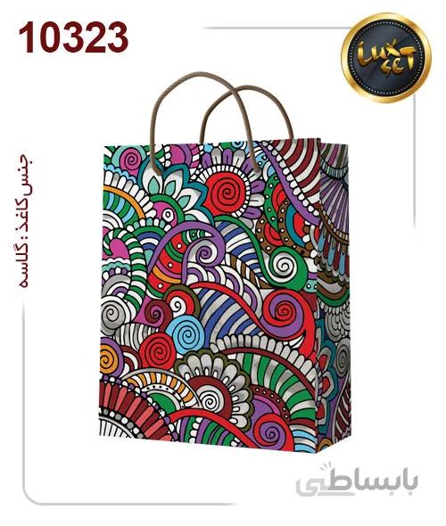 ساکدستی فانتزی لوکس با کاغذ گلاسه کد10323