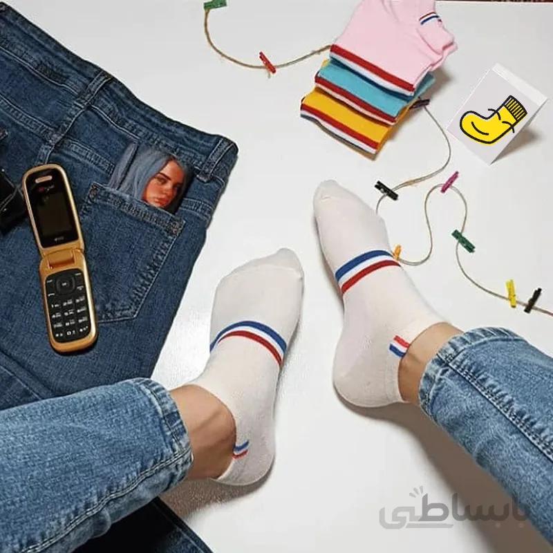 جوراب مچی اسپرت طرح رینگی