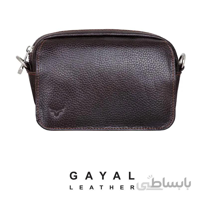 کیف دوشی زنانه گَیال چرم dz10 قهوه ای تیره