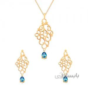 نیم ست طلا زنانه طرح اسلیمی کد XS122