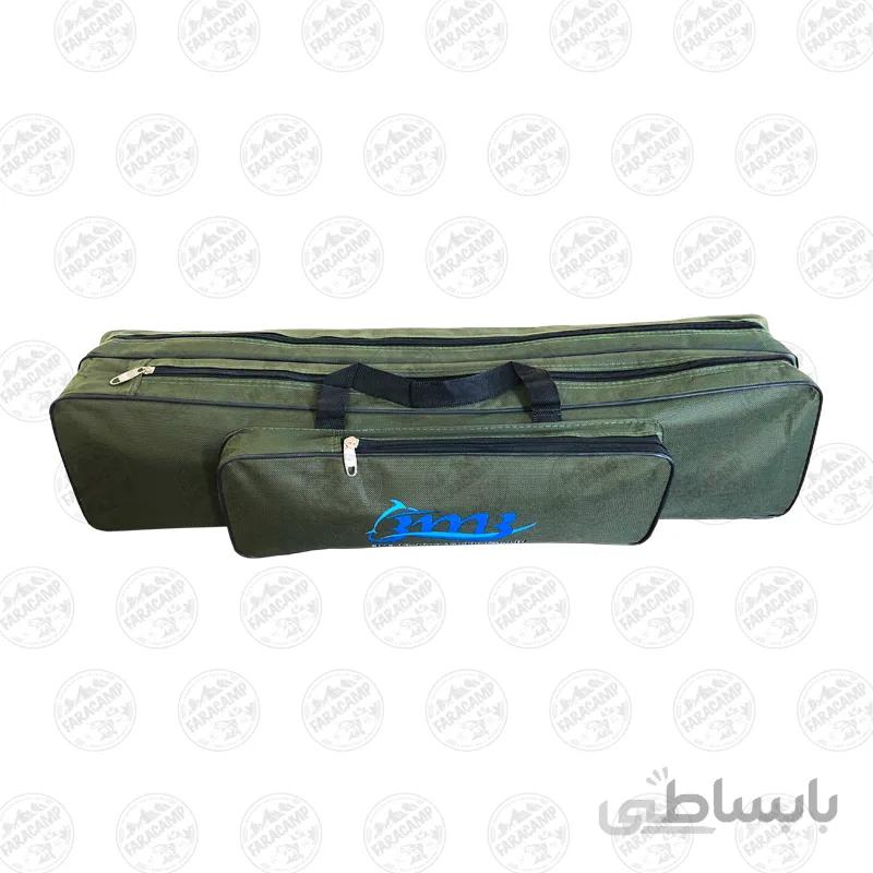 کیف لنسر ماهیگیری دو زیپ 80 سانتی سبز