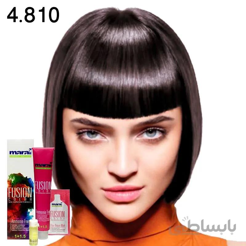 رنگ مو بدون آمونیاک فیوژن کالر مارال رنگ 4.810 (برزیلی)