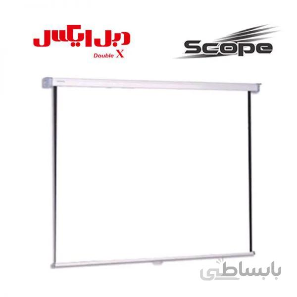 پرده نمایش دستی پروژکتور اسکوپ سایز ۲۰۰*۲۰۰