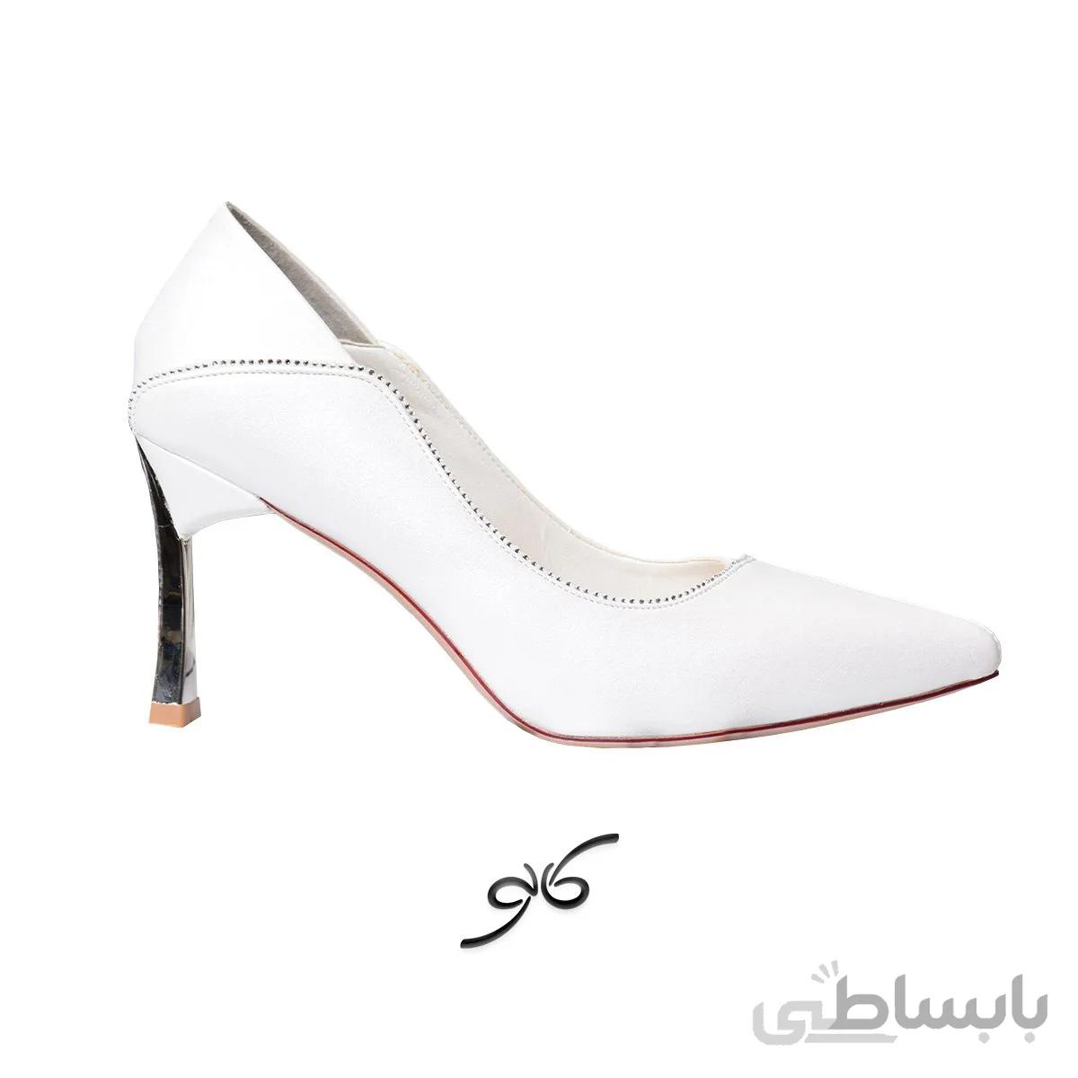 کفش مجلسی پاشنه نگینی زنانه - F84