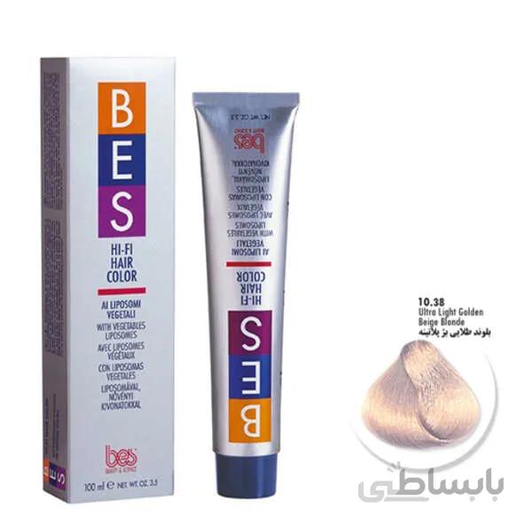 رنگ موی BES بلوند طلایی بژ پلاتینه 10/38