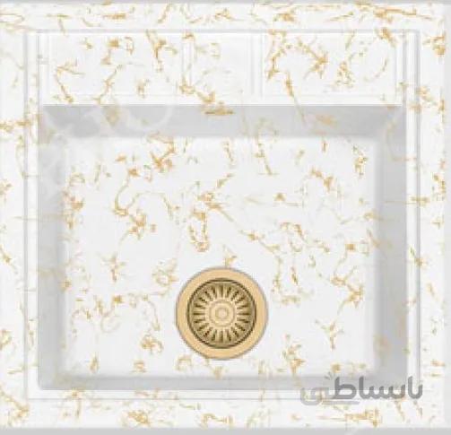 سینک گرانیتی فونیکس مدل 60 سفید مرمر طلایی