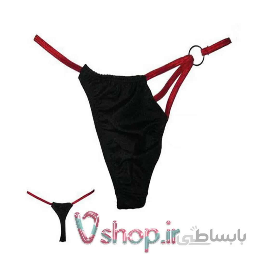 شورت مردانه فانتزی حلقه و بند دار