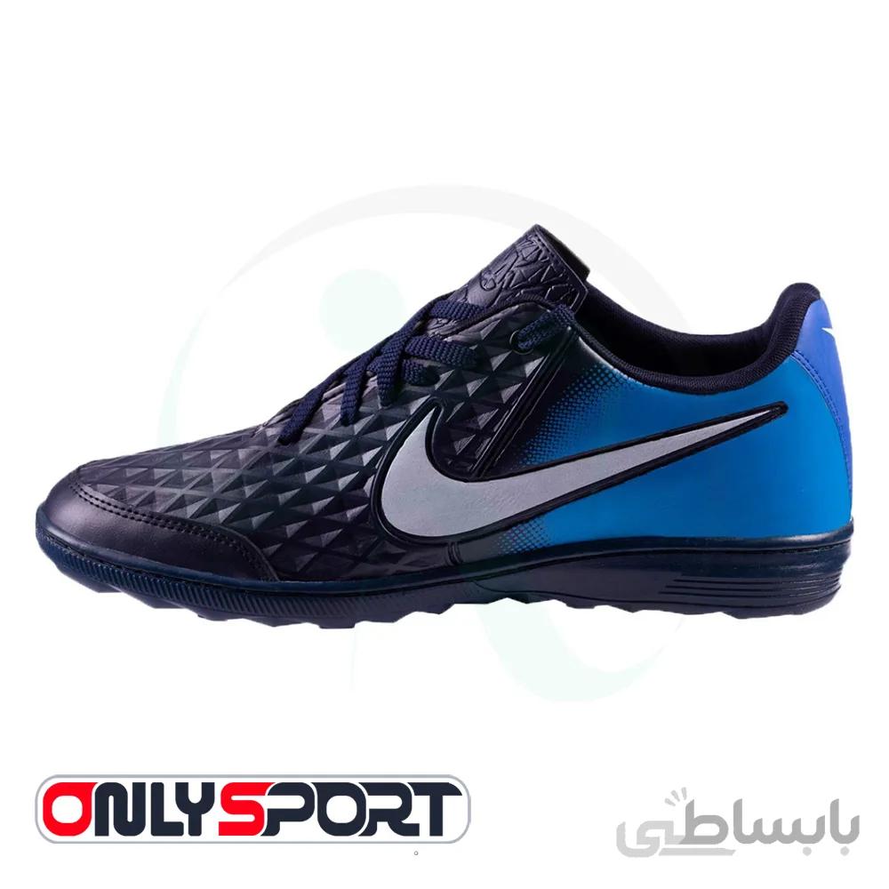 کفش فوتسال نایک تمپو طرح اصلی آبی مشکی Nike Tiempo X