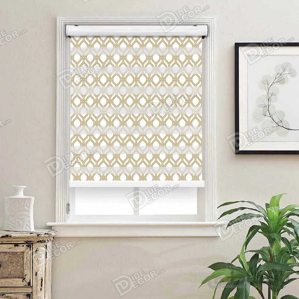 پرده زبرا چاپی دو رو طرح دار کد ZMP-550