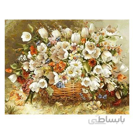 نخ و نقشه تابلو فرش گل کد 69