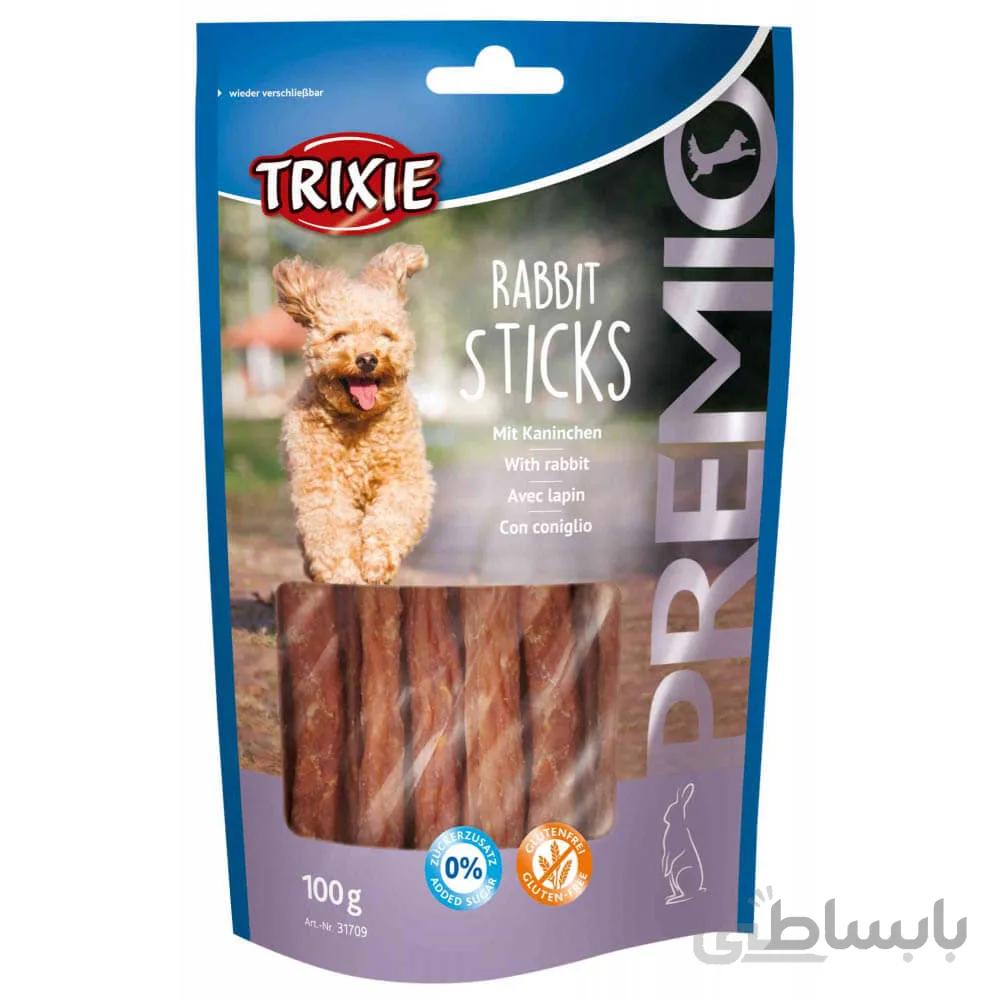 تشویقی سگ تریکسی مدل Rabbit Sticks وزن 100 گرم ا Trixie Rabbit Sticks for Dogs 100g