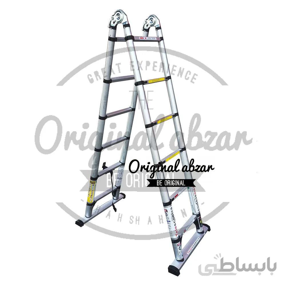 نردبان تلسکوپی 2 طرفه 3.8 متری climbing