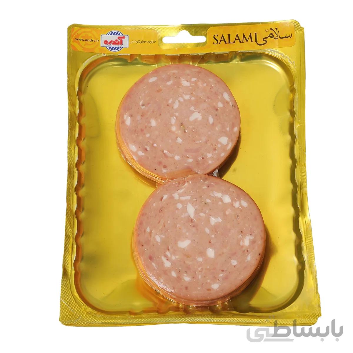 سالامی 80% گوشت قرمز 300 گرمی آندره بسته 10عددی ا SALAMI