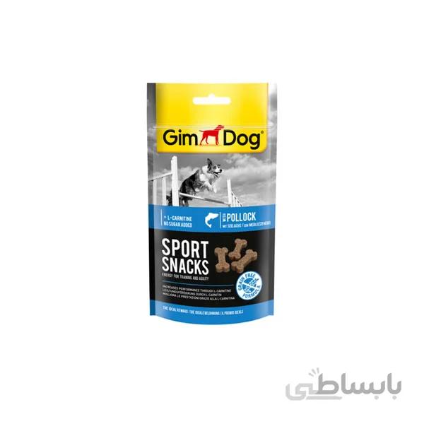 تشویقی اسنک ورزشی سگ جیم داگ مدل(Sport snacks Mini Bones Pollock) طعم زغالماهی با وزن 60 گرم