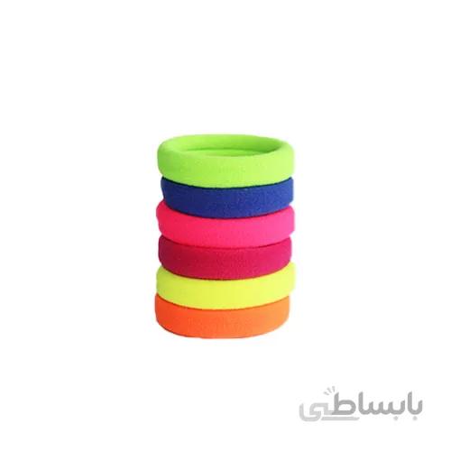 کش موی رنگی بسته 6 عددی