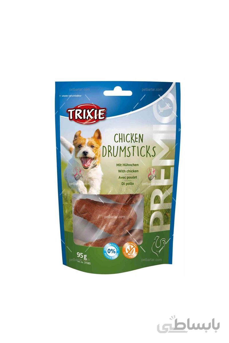 تشویقی سگ تریکسی طعم مرغ ۹۵ گرمی | Trixie Adult Dog with Chicken Drumsticks treatment