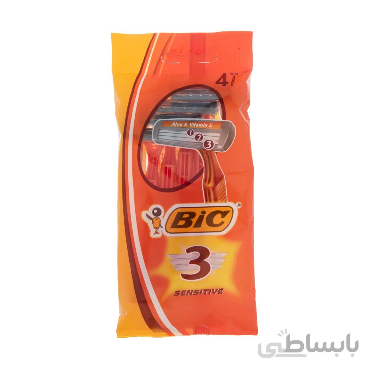 خودتراش بیک مدل Sensitive بسته 4 عددی
