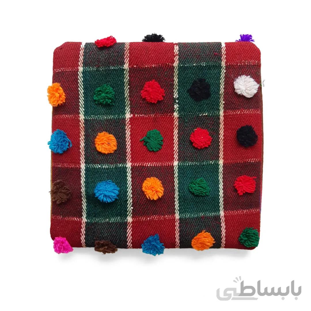 کوسن جاجیم منگوله دار - 30×30 سانتی