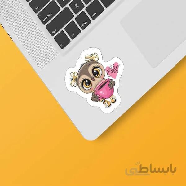 استیکر لپ تاپ طرح جغد کد ۰۶