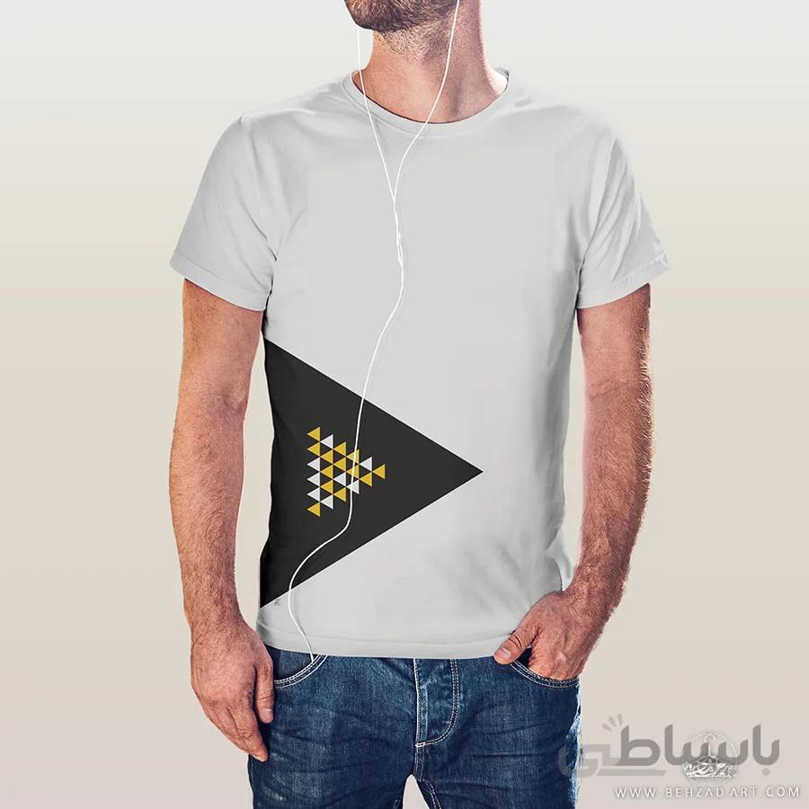 تیشرت مردانه طرح چپ به راست