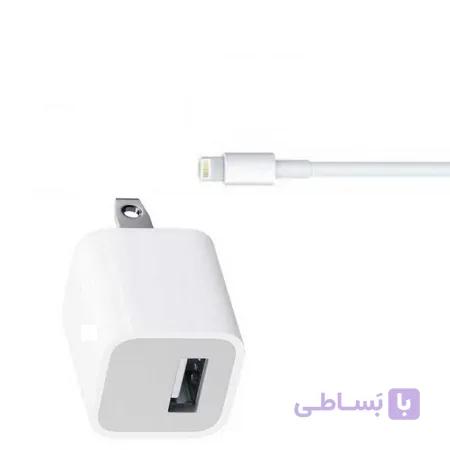 شارژر، کابل شارژ و آداپتور اصلی گوشی iPhone SE کد 23704