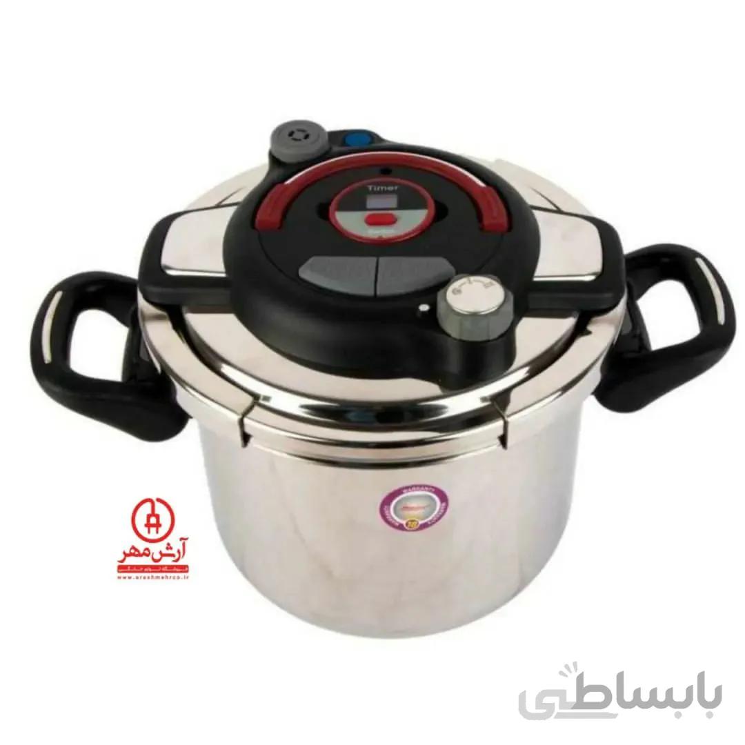 زود پز دوقلو مایر ظرفیت 5 و 7 لیتر مدل mr_1818 ا STAINLESS STEEL PRESSURE COOKER MAIER mr_1818