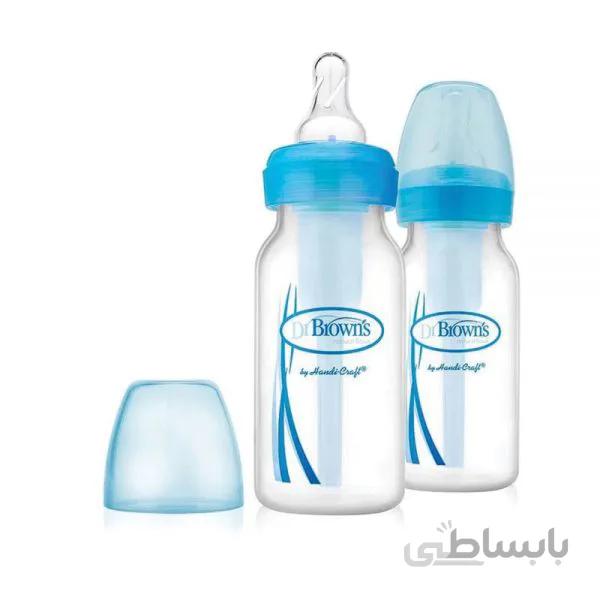 شیشه شیر 120 میل آپشن پلاس آبی بدون جعبه دکتر براون Dr Browns