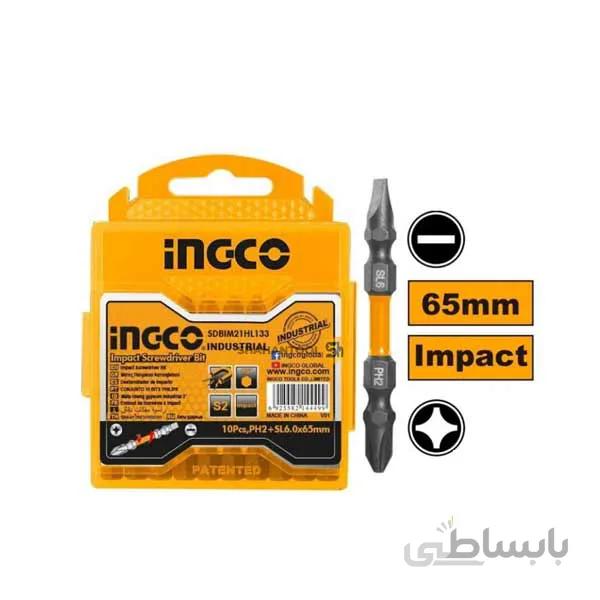 ست 10 عددی سر پیچ گوشتی تخت و چهار سو اینکو مدل SDBIM21HL133
