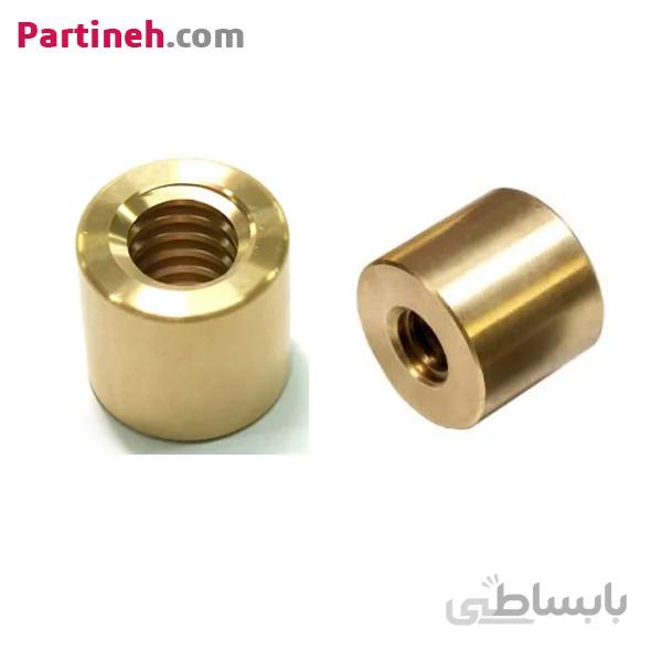 مهره لید اسکرو استوانه ای برنزی قطر 20 گام 4 میلیمتر مدل HBD کنتی Conti ا CONTI HBD Bronze Lead Screw Diameter 20mm pitch 4mm