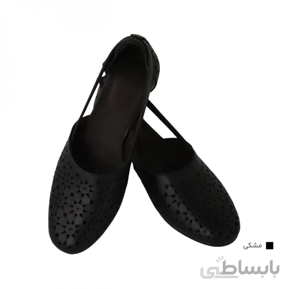 زنانه چرم طبیعی مشکی مدل سارینا