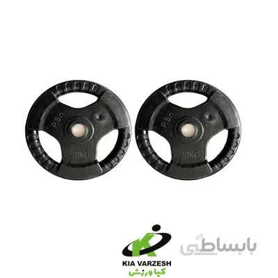 وزنه هالتر فرمانی تمام لاستیک 20 کیلویی - مشخصات،قیمت و خرید ا all rubber steering barbell weight 20 kg