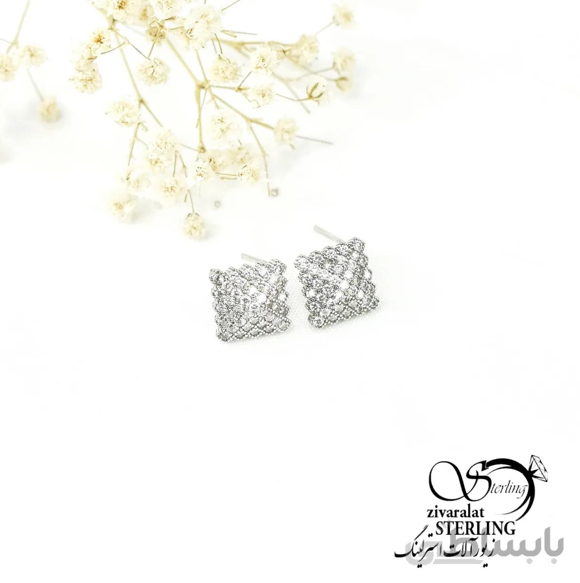 گوشواره میخی نقره کد 6222