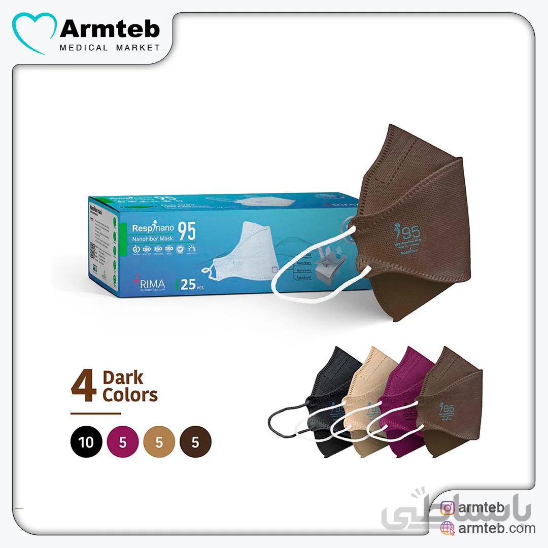 ماسک سه بعدی نانو N95 رسپی نانو ریما-25 عددی پک Dark