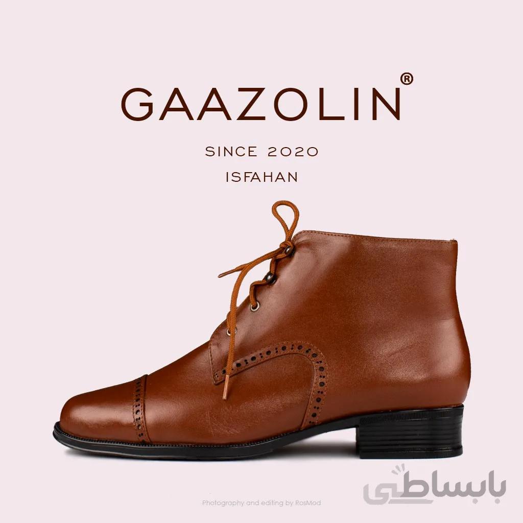 بوت گازولین عسلی مدل اصفهان – GAAZOLIN Isfahan Sparrow Brown