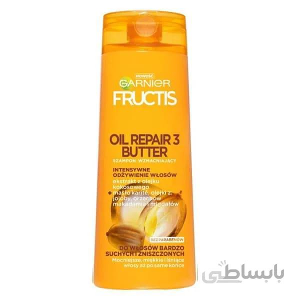 شامپو ترمیم کننده روغن های مغذی گارنیه OIL REPAIR 3 حجم 400 میل