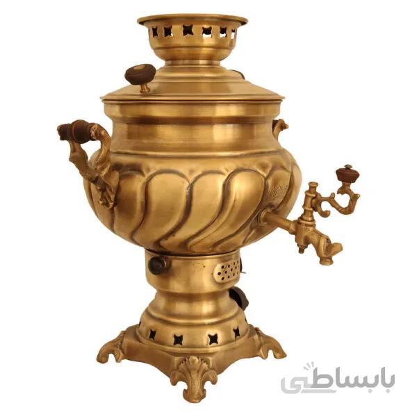 سماور برنجی گازی ۸ لیتری آنتیک کد ۴۳۶