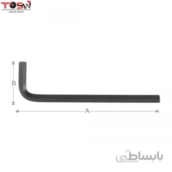 آچار آلن شش پر بلند سایز 2 T726-L2