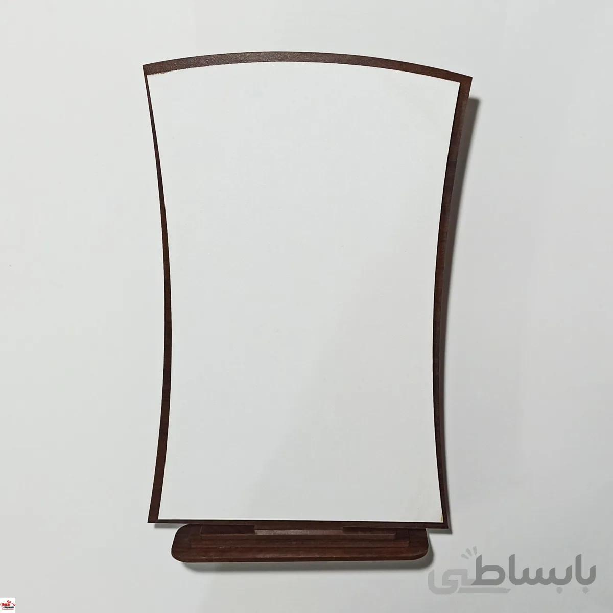 چاپ عکس دلخواه روی تندیس چوبی پایه دار