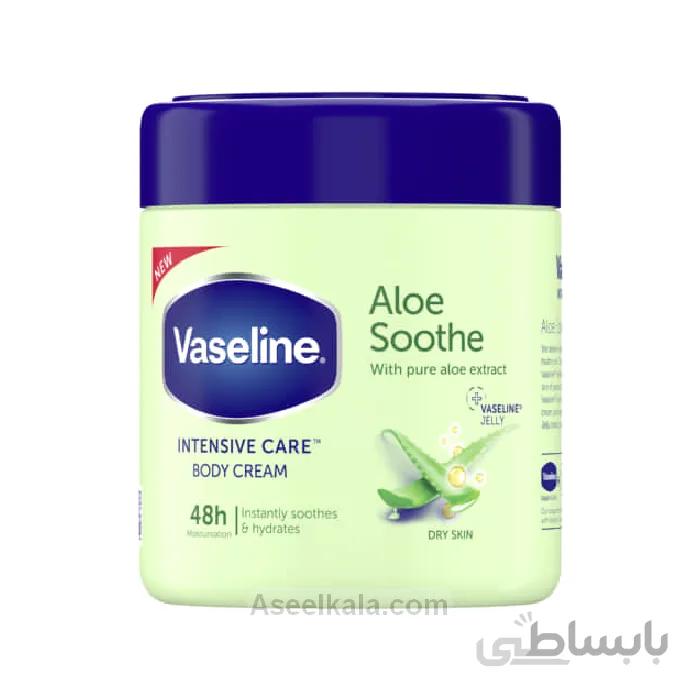 کرم بدن وازلین Vaseline با عصاره آلوئه ورا وزن 400 میل